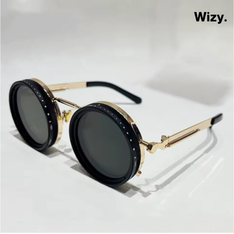 Gafas de sol con lentes negras ajustable