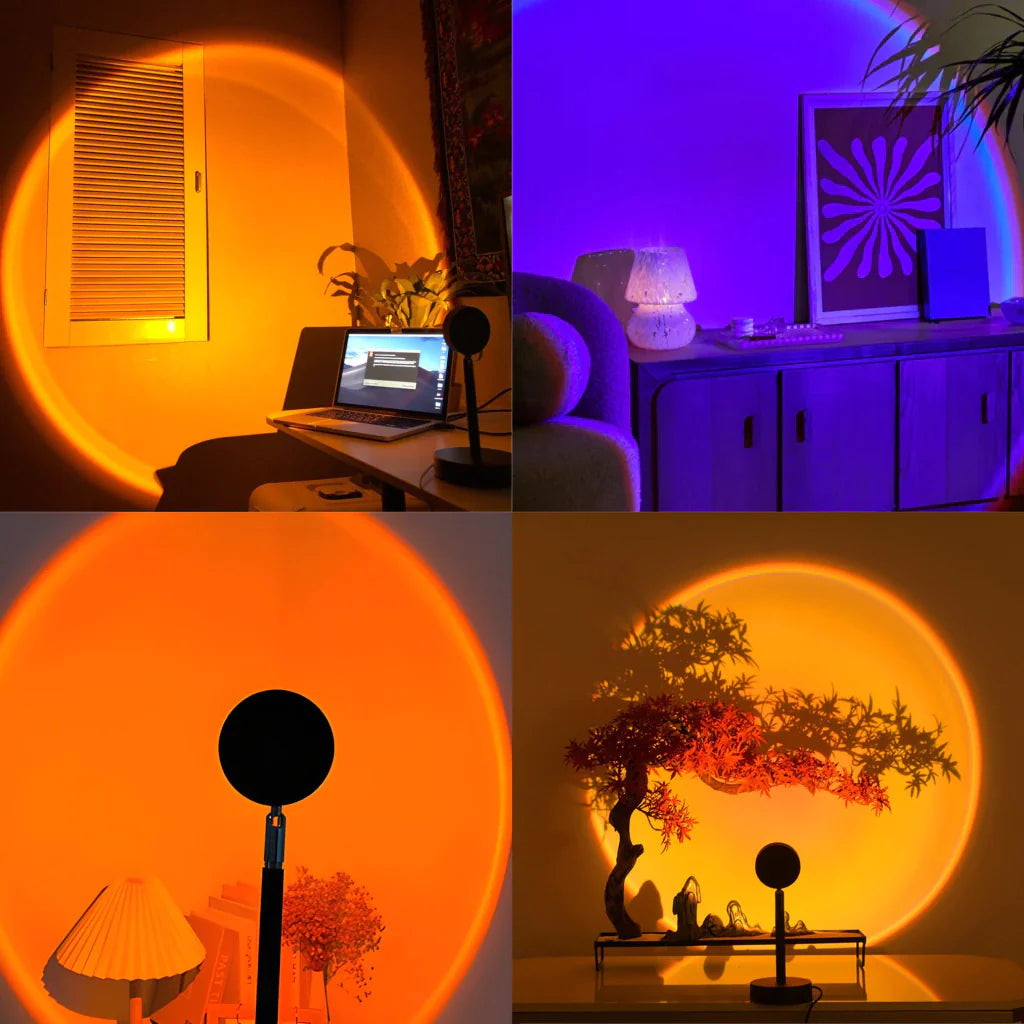 LÁMPARA PROYECTORA DE ATARDECERES CON 16 COLORES