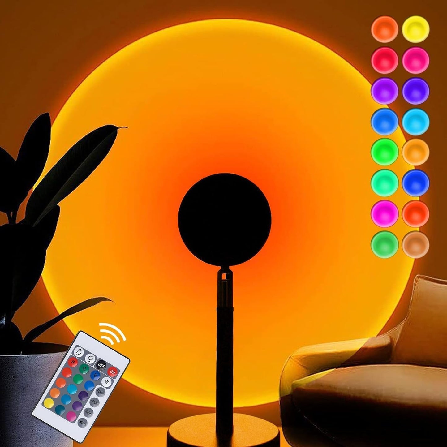 LÁMPARA PROYECTORA DE ATARDECERES CON 16 COLORES