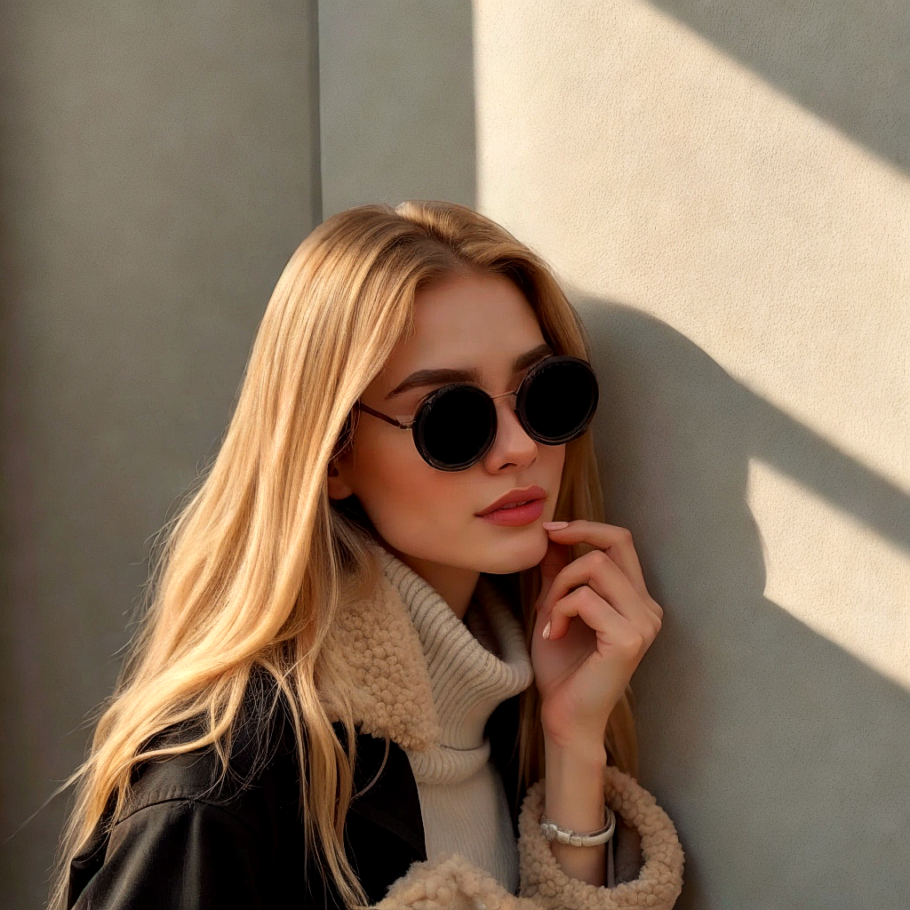 Gafas de sol con lentes negras ajustable