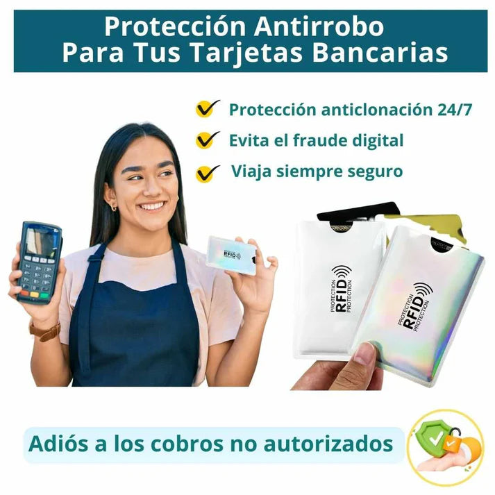Fundas Antirrobo RFID Seguridad para tus Tarjetas Débito y Crédito