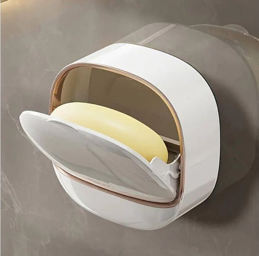 Jabonera de Pared con Drenaje Doble – Elegancia y Limpieza Sin Taladros